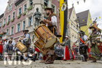 05.07.2026,  Frundsbergfest Mindelheim 2026, Historisches-Fest im Unterallgäu mit tausenden Mitwirkenden. Die Kreisstadt Mindelheim kehrt für eine Woche ins Mittelalter zurück um ihre historische Geschichte zu feiern. Historischer Festzug am Sonntag 5.7.2026 durch die Maximilianstrasse,  