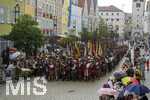 05.07.2026,  Frundsbergfest Mindelheim 2026, Historisches-Fest im Unterallgäu mit tausenden Mitwirkenden. Die Kreisstadt Mindelheim kehrt für eine Woche ins Mittelalter zurück um ihre historische Geschichte zu feiern. Historischer Festzug am Sonntag 5.7.2026 durch die Maximilianstrasse,  