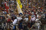 05.07.2026,  Frundsbergfest Mindelheim 2026, Historisches-Fest im Unterallgäu mit tausenden Mitwirkenden. Die Kreisstadt Mindelheim kehrt für eine Woche ins Mittelalter zurück um ihre historische Geschichte zu feiern. Historischer Festzug am Sonntag 5.7.2026 durch die Maximilianstrasse,  