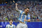 07.07.2026, Fussball Weltmeisterschaft 2026 in den USA, Achtelfinale, Argentinien - Ägypten, im Mercedes-Benz Stadium (Atlanta, GA), Torjubel Lionel Messi (re, Argentinien) mit Julian Alvarez (li, Argentinien).

