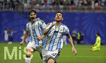 07.07.2026, Fussball Weltmeisterschaft 2026 in den USA, Achtelfinale, Argentinien - Ägypten, im Mercedes-Benz Stadium (Atlanta, GA), Torjubel Lionel Messi (re, Argentinien) mit Julian Alvarez (li, Argentinien).

