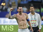 07.07.2026, Fussball Weltmeisterschaft 2026 in den USA, Achtelfinale, Argentinien - Ägypten, im Mercedes-Benz Stadium (Atlanta, GA), Lionel Messi (Argentinien) Schlussjubel 


