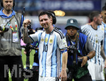07.07.2026, Fussball Weltmeisterschaft 2026 in den USA, Achtelfinale, Argentinien - Ägypten, im Mercedes-Benz Stadium (Atlanta, GA), Lionel Messi (Argentinien) Schlussjubel 



