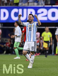 07.07.2026, Fussball Weltmeisterschaft 2026 in den USA, Achtelfinale, Argentinien - Ägypten, im Mercedes-Benz Stadium (Atlanta, GA), Lionel Messi (Argentinien) Schlussjubel 


