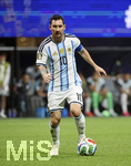 07.07.2026, Fussball Weltmeisterschaft 2026 in den USA, Achtelfinale, Argentinien - Ägypten, im Mercedes-Benz Stadium (Atlanta, GA),  Lionel Messi (Argentinien) am Ball 


