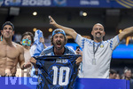 07.07.2026, Fussball Weltmeisterschaft 2026 in den USA, Achtelfinale, Argentinien - Ägypten, im Mercedes-Benz Stadium (Atlanta, GA), Fans Argentinien mit Messi-Trikot 


