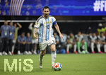 07.07.2026, Fussball Weltmeisterschaft 2026 in den USA, Achtelfinale, Argentinien - Ägypten, im Mercedes-Benz Stadium (Atlanta, GA),  Lionel Messi (Argentinien) am Ball 


