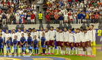 14.07.2026, Fussball Weltmeisterschaft 2026 in den USA, Halbfinale, Frankreich - Spanien, im AT&T Stadium (Dallas (Arlington)),  Aufstellung Spanien zur Hymne.


