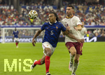 14.07.2026, Fussball Weltmeisterschaft 2026 in den USA, Halbfinale, Frankreich - Spanien, im AT&T Stadium (Dallas (Arlington)),  v.li: Jules Kounde (Frankreich) gegen Aymeric Laporte (Spanien) 


