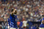14.07.2026, Fussball Weltmeisterschaft 2026 in den USA, Halbfinale, Frankreich - Spanien, im AT&T Stadium (Dallas (Arlington)), Kylian Mbappe (Frankreich) frustriert.
 

