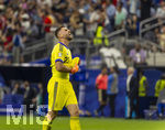 14.07.2026, Fussball Weltmeisterschaft 2026 in den USA, Halbfinale, Frankreich - Spanien, im AT&T Stadium (Dallas (Arlington)), Jubel bei Torwart Simon Unai (Spanien) 



