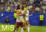 14.07.2026, Fussball Weltmeisterschaft 2026 in den USA, Halbfinale, Frankreich - Spanien, im AT&T Stadium (Dallas (Arlington)), Jubel bei Marc Cucurella (Spanien) und Torwart Simon Unai (Spanien) 


