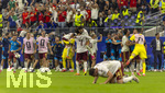14.07.2026, Fussball Weltmeisterschaft 2026 in den USA, Halbfinale, Frankreich - Spanien, im AT&T Stadium (Dallas (Arlington)), Schlusspfiff, Jubel bei den Spaniern vor Freude.


