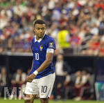14.07.2026, Fussball Weltmeisterschaft 2026 in den USA, Halbfinale, Frankreich - Spanien, im AT&T Stadium (Dallas (Arlington)), Kylian Mbappe (Frankreich) frustriert. 
 

