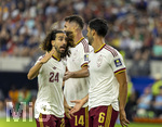 14.07.2026, Fussball Weltmeisterschaft 2026 in den USA, Halbfinale, Frankreich - Spanien, im AT&T Stadium (Dallas (Arlington)),  v.li: Marc Cucurella (Spanien), Aymeric Laporte (Spanien), Mikel Merino (Spanien) 


