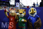 15.07.2026, Fussball Weltmeisterschaft 2026 in den USA, Halbfinale, England - Argentinien, im Mercedes-Benz Stadium (Atlanta, GA),   Maskottchen der WM USA, Kanada, Mexiko.
 

