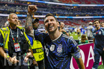 15.07.2026, Fussball Weltmeisterschaft 2026 in den USA, Halbfinale, England - Argentinien, im Mercedes-Benz Stadium (Atlanta, GA),  Lionel Messi (Argentinien) Schlussjubel nach dem 2:1 Sieg 
 

