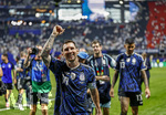 15.07.2026, Fussball Weltmeisterschaft 2026 in den USA, Halbfinale, England - Argentinien, im Mercedes-Benz Stadium (Atlanta, GA),  Lionel Messi (Argentinien) Schlussjubel nach dem 2:1 Sieg 
 

