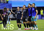 15.07.2026, Fussball Weltmeisterschaft 2026 in den USA, Halbfinale, England - Argentinien, im Mercedes-Benz Stadium (Atlanta, GA),  Lionel Messi (Argentinien) Schlussjubel nach dem 2:1 Sieg mit Lautaro Martinez (ARG), Geronimo Rulli (ARG).
 

