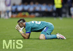 15.07.2026, Fussball Weltmeisterschaft 2026 in den USA, Halbfinale, England - Argentinien, im Mercedes-Benz Stadium (Atlanta, GA),  Torwart EMILIANO MARTINEZ (ARG) jubelt 
 

