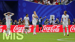 15.07.2026, Fussball Weltmeisterschaft 2026 in den USA, Halbfinale, England - Argentinien, im Mercedes-Benz Stadium (Atlanta, GA),  Frust bei den Engländern, Elliot Andersen (England), Jude Bellingham (England), Kobbie Mainoo (England), Harry Kane (England) 
 

