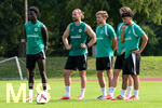 16.07.2026, Bad Wörishofen, Deutschland, 2. Bundesliga, Saison 2026/2027, Der SpVgg Greuther Fürth startet mit der zweiten Trainingseinheit in sein Sommertrainingslager in Bad Wörishofen (Unterallgäu). Der Verein bereitet sich dort auf die Saison 2026/2027 vor. Omar Sillah (SpVgg Greuther Fürth), Jannis Heuer (SpVgg Greuther Fürth), Jannik Dehm (SpVgg Greuther Fürth), Mehmet Avlayici (SpVgg Greuther Fürth)