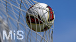 17.07.2026, Fussball 1. Bundesliga 2026/2027,  Torfabrik der offizielle Spielball von adidas für die Saison 26/27. Detailshooting, der Ball landet im Tornetz.   
