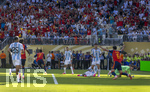 19.07.2026, Fussball Weltmeisterschaft 2026 in den USA, Finale, Spanien - Argentinien, im MetLife Stadium (New York/New Jersey (East Rutherford)), Torjubel Ferran Torres (li, Spanien) zum entscheidenden Siegtreffer 1:0 , NAHUEL MOLINA (ARG), MARCOS SENESI (ARG), Torwart Emiliano Martinez (Argentinien) frustriert 
 

