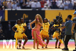 19.07.2026, Fussball Weltmeisterschaft 2026 in den USA, Finale, Spanien - Argentinien, im MetLife Stadium (New York/New Jersey (East Rutherford)), Sängerin Shakira in der überlangen Halbzeitshow auf dem Platz.
 

