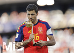 19.07.2026, Fussball Weltmeisterschaft 2026 in den USA, Finale, Spanien - Argentinien, im MetLife Stadium (New York/New Jersey (East Rutherford)), Spanien ist Fussball Weltmeister 2026, Siegerehrung, Rodri (Spanien) bekommt den Pokal für den besten Spieler der WM.

