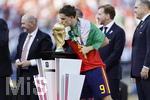 19.07.2026, Fussball Weltmeisterschaft 2026 in den USA, Finale, Spanien - Argentinien, im MetLife Stadium (New York/New Jersey (East Rutherford)), Spanien ist Fussball Weltmeister 2026, Gavi (Spanien) küsst den Pokal.

