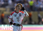19.07.2026, Fussball Weltmeisterschaft 2026 in den USA, Finale, Spanien - Argentinien, im MetLife Stadium (New York/New Jersey (East Rutherford)), Halbzeitshow:  K-Pop Gruppe BTS beim Auftritt.
 

