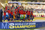 19.07.2026, Fussball Weltmeisterschaft 2026 in den USA, Finale, Spanien - Argentinien, im MetLife Stadium (New York/New Jersey (East Rutherford)), Spanien ist Fussball-Weltmeister 2026, Siegerehrung, li: König Felipe IV von Spanien. 

