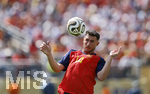 19.07.2026, Fussball Weltmeisterschaft 2026 in den USA, Finale, Spanien - Argentinien, im MetLife Stadium (New York/New Jersey (East Rutherford)), Aymeric Laporte (Spanien) Kopfball.
 

