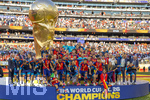 19.07.2026, Fussball Weltmeisterschaft 2026 in den USA, Finale, Spanien - Argentinien, im MetLife Stadium (New York/New Jersey (East Rutherford)), Spanien ist Weltmeister nach 1:0 Sieg, Siegerehrung: Siegerfoto mit allen Spielern. 
 

