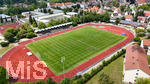 18.07.2026, Mindelheim, Deutschland. Testspiel zwischen dem FC Zürich und der SpVgg Greuther Fürth im Rahmen der Saisonvorbereitung 2026/2027. Drohnenaufnahme des Stadions.