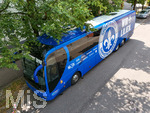 19.07.2026, Bad Wörishofen, Deutschland. 2. Bundesliga: Ankunft des SV Darmstadt 98 in Bad Wörishofen. Sommertrainingslager. Vorbereitung auf die Saison 2026/2027. Drohnenaufnahme vom Bus.