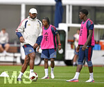 27.07.2026, Fussball Bundesliga 2026/2027, Trainingslager FC Bayern München in Rottach-Egern am Tegernsee (Bayern). Trainer Vincent Kompany (FC Bayern München) Mike Wisdom (mitte, FC Bayern München)