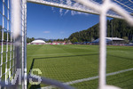 27.07.2026, Fussball Bundesliga 2026/2027, Trainingslager FC Bayern München in Rottach-Egern am Tegernsee (Bayern). Blick durchs Tor mit Tornetz vor dem Training.