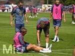 29.07.2026, Fussball Bundesliga 2026/2027, Trainingslager FC Bayern München in Rottach-Egern am Tegernsee (Bayern). Joao Palhinha (FC Bayern München) am Boden-