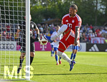 30.07.2026, Fussball Bundesliga 2026/2027, Trainingslager FC Bayern München in Rottach-Egern am Tegernsee (Bayern). Testspiel FC Rottach Egern - FC Bayern München,  Armindo Sieb (FC Bayern München) am Ball gegen Kilian Zimmer (Rottach-Egern)   