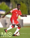 30.07.2026, Fussball Bundesliga 2026/2027, Trainingslager FC Bayern München in Rottach-Egern am Tegernsee (Bayern). Testspiel FC Rottach Egern - FC Bayern München,     Bara Ndiaye (FC Bayern München) am Ball.