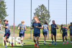 05.08.2026, München, Deutschland. Google Pixel Frauen-Bundesliga: Die FC Bayern Frauen absolvieren auf dem FC Bayern Campus eine Trainingseinheit zur Vorbereitung auf das Testspiel gegen Paris FC. Stine Ballisager (FC Bayern Frauen)