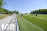 05.08.2026, München, Deutschland. Google Pixel Frauen-Bundesliga: Die FC Bayern Frauen absolvieren auf dem FC Bayern Campus eine Trainingseinheit zur Vorbereitung auf das Testspiel gegen Paris FC. Übersicht des Training