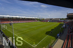 09.08.2026, Google Pixel Frauen-Bundesliga: Testspiel FC Bayern Frauen - Paris FC, im Sportpark Unterhaching, Stadionansicht von oben: Erstes Heimspiel der FC Bayern Frauen in ihrem neuen Stadion.   