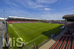 09.08.2026, Google Pixel Frauen-Bundesliga: Testspiel FC Bayern Frauen - Paris FC, im Sportpark Unterhaching, Stadionansicht von oben: Erstes Heimspiel der FC Bayern Frauen in ihrem neuen Stadion.   
