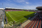 09.08.2026, Google Pixel Frauen-Bundesliga: Testspiel FC Bayern Frauen - Paris FC, im Sportpark Unterhaching, Stadionansicht von oben: Erstes Heimspiel der FC Bayern Frauen in ihrem neuen Stadion.   