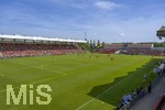 09.08.2026, Google Pixel Frauen-Bundesliga: Testspiel FC Bayern Frauen - Paris FC, im Sportpark Unterhaching, Stadionansicht von oben: Erstes Heimspiel der FC Bayern Frauen in ihrem neuen Stadion.   