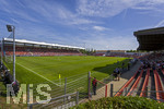 09.08.2026, Google Pixel Frauen-Bundesliga: Testspiel FC Bayern Frauen - Paris FC, im Sportpark Unterhaching, Stadionansicht von oben: Erstes Heimspiel der FC Bayern Frauen in ihrem neuen Stadion.   