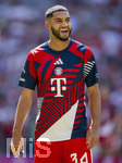15.08.2026, Fussball Bundesliga 2026/2027, Testspiel Telecom-Cup, FC Bayern München - RB Leipzig, in der Allianz-Arena München,  Ismael Saibari (FC Bayern München) hat Spass